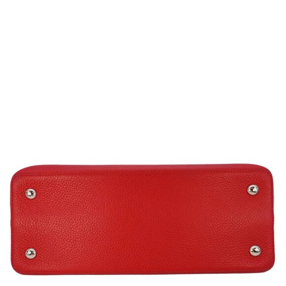 Louis Vuitton Capucines Taurillon Leather Satchel Bag Red - Picture 9 of 12